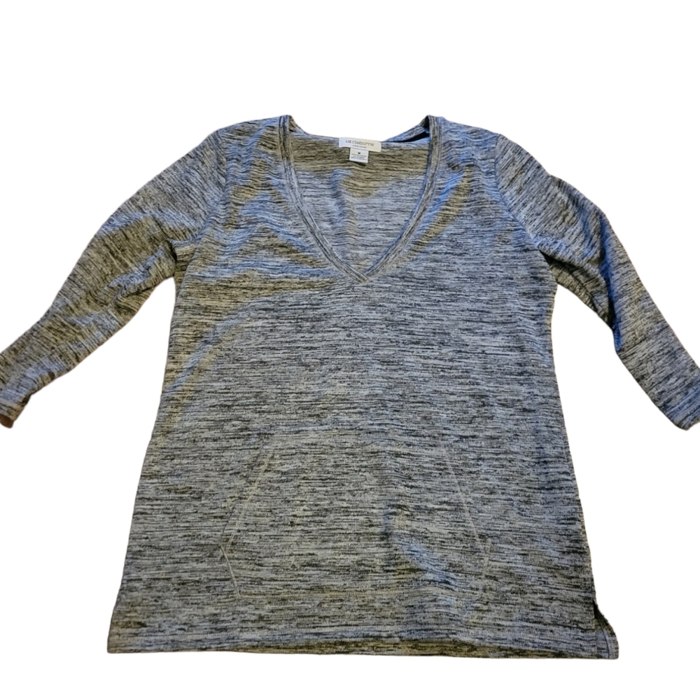 Liz Claiborne Long Sleeve Weekend Shirt Size Medium Gray